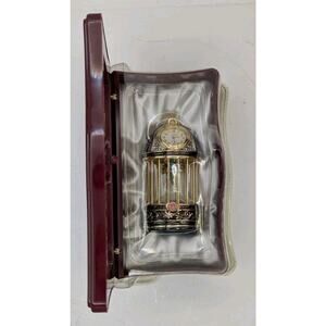 3.25" Elgin Colorful Birdcage Mini Clock Gold Finish w/ Enamel New Old Stock